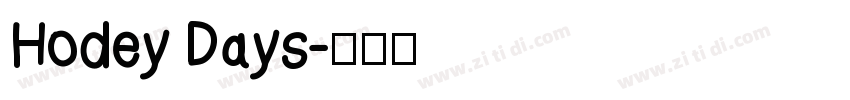 Hodey Days字体转换